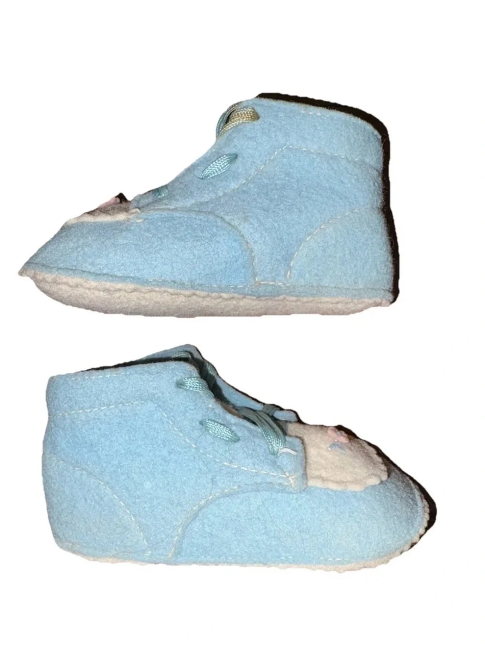 Soft Blue Floral Baby Shoes - Plush Comfort